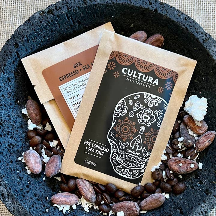 60% Espresso + Sea Salt for wholesale by Cultura Chocolate