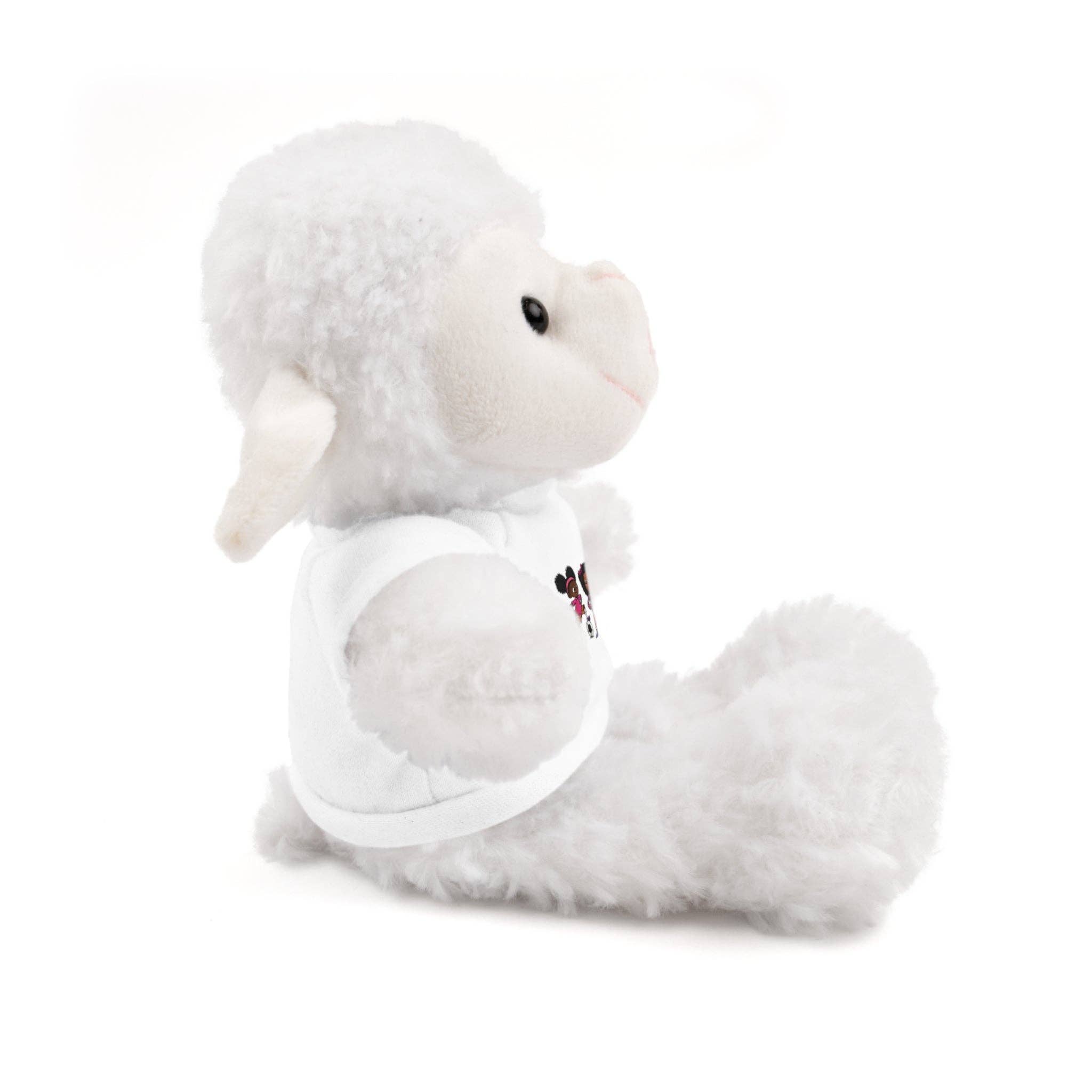 Bianco Animale di peluche personalizzato con maglietta su misura - Regalo perfetto per bambini e celebrazioni in vendita all'ingrosso su Faire16