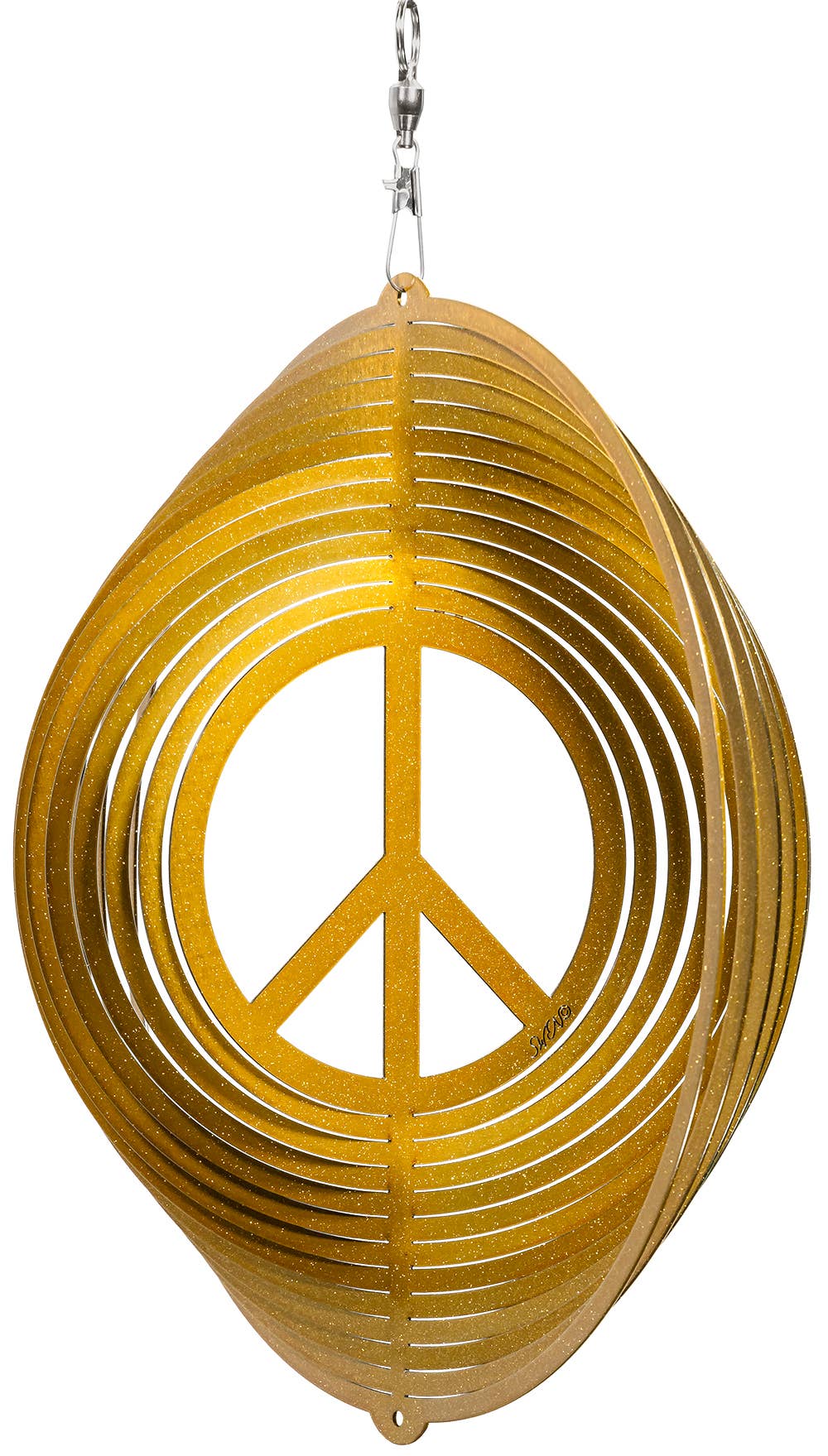 SWEN Products - Wholesale Wind Spinner - PEACE SIGN CIRCLE  Swirly Metal Wind Spinner0