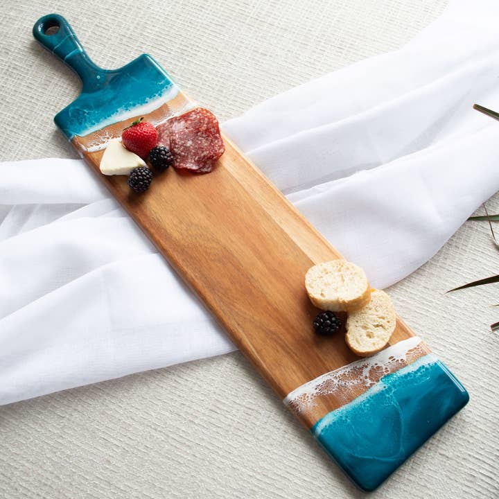Lynn & Liana Designs - Wholesale Decorative Tray - Resin Cheese board / Charcuterie Board - Baguette 5"x24"