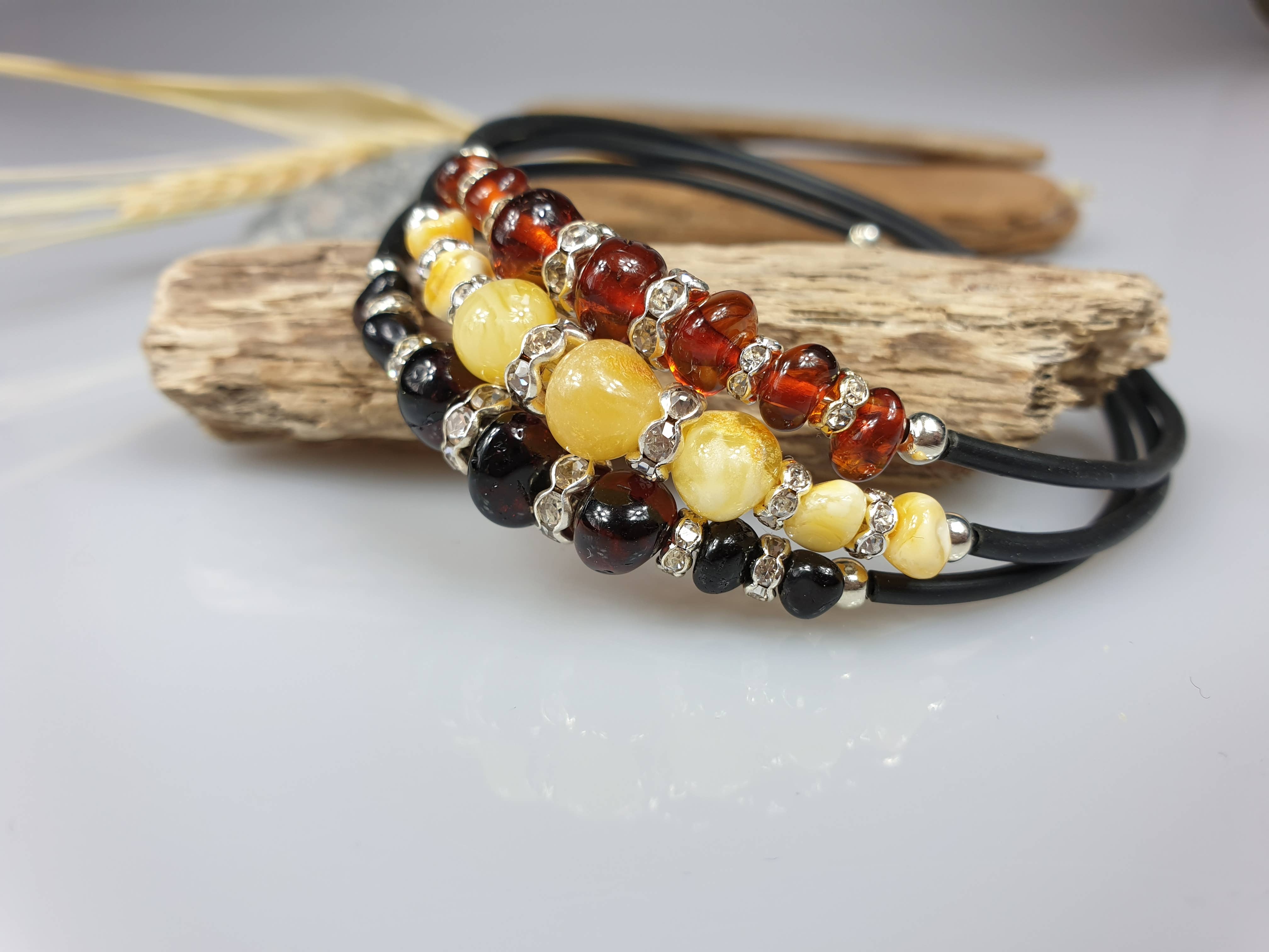 AmberLithuania – Pulseira de missangas por atacado – Pulseira âmbar, pulseira de pedras preciosas para adultos, pulseira de cristal1