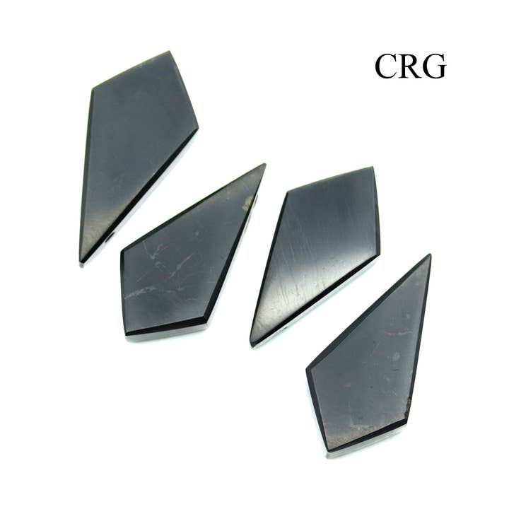 SET DE 4 - Colgante de cristal de shungita ruso para venta al por mayor de Crystal River Gems LLC