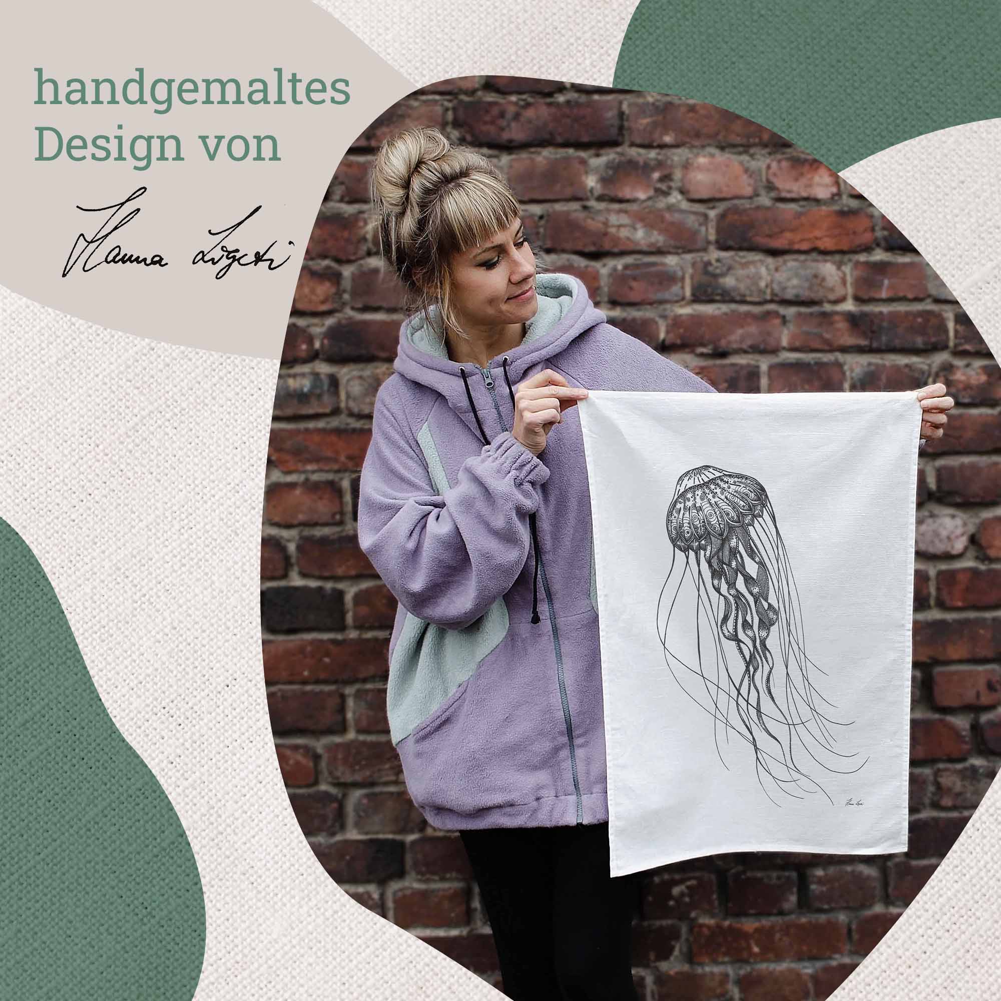 LIGARTI - Wholesale Tea Towel - Dish towel – Deep sea jellyfish4