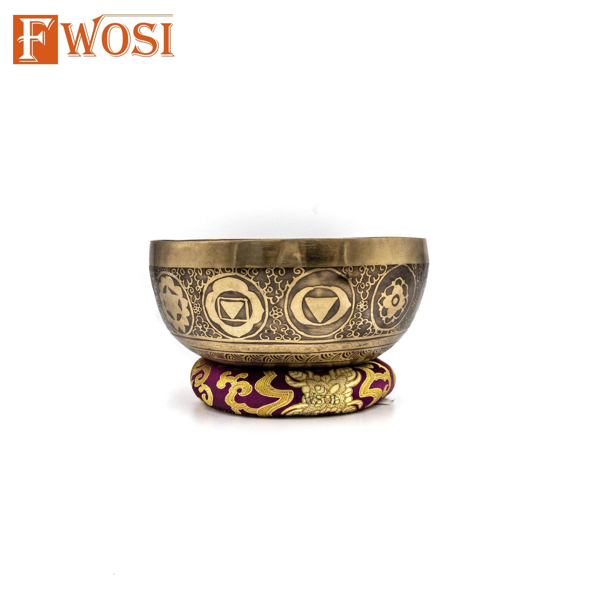 Fwosi – wholesale Meditation supplies – Handmade Antique Singing Bowl | Mandala Chakra Yoga Bowk7