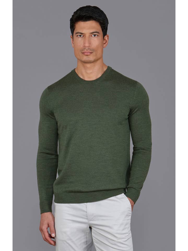 Paul James Knitwear - Wholesale Knitted jumper – Men′s - Mens Extra Fine Merino Wool Crew Neck Jumper10