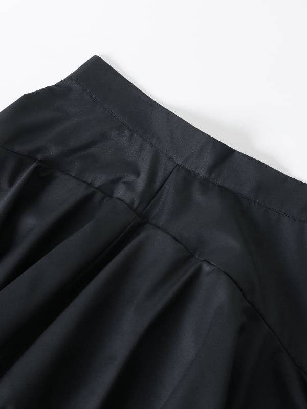 UZ Wholesale Store - Wholesale Rok - Dames - Chique A-lijn rok met hoge taille en ruches in effen kleur14