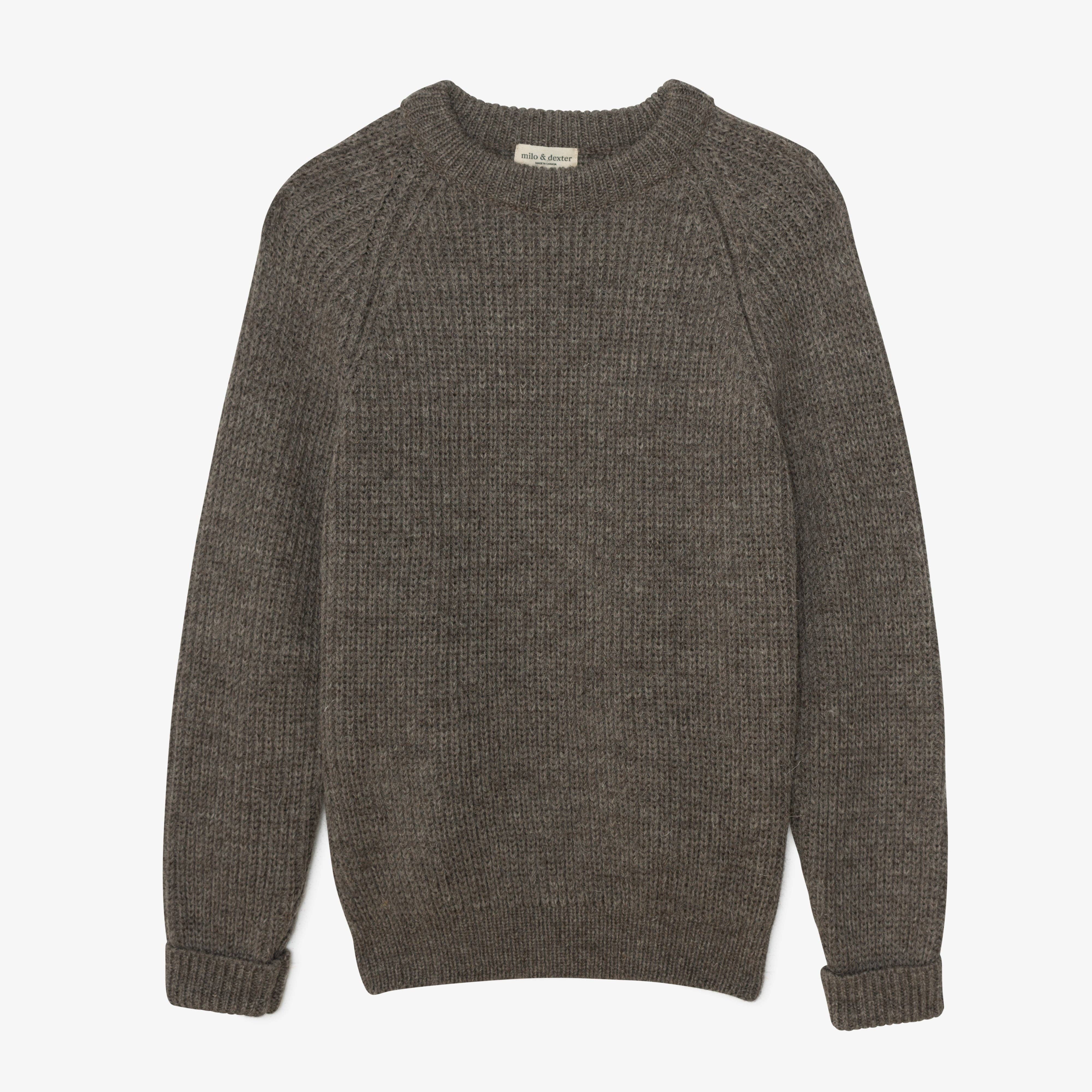 True Grey Pull de pêcheur en laine tricoté main en vente sur Faire1