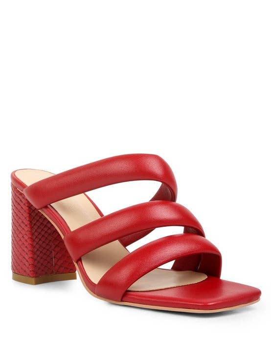 Fleur Couture - Wholesale Sandals - Women's - Kywe Textured Heel Chunky Strap Sandals
