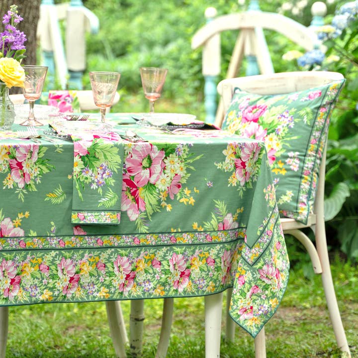 Charming Tablecloth - Jade Green for wholesale by April Cornell