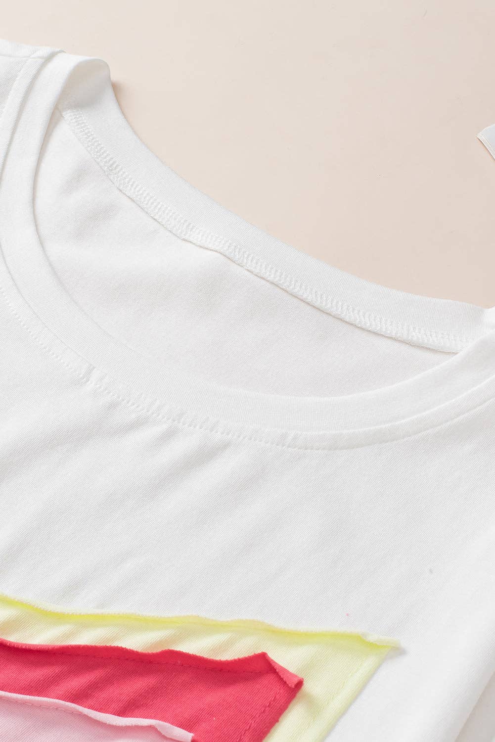 Lovesoft - Wholesale Tunic - Women's - Colorblock Star Patched Half Sleeve Oversized Tee9