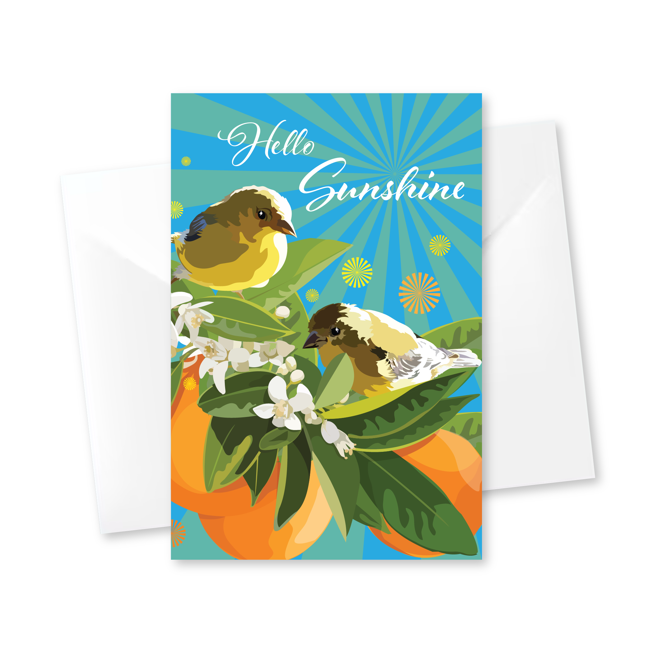 The Red Barn Press - Wholesale Gift Tag - Everyday Enclosure Card | Birds and Orange Blossom Gift Tag1