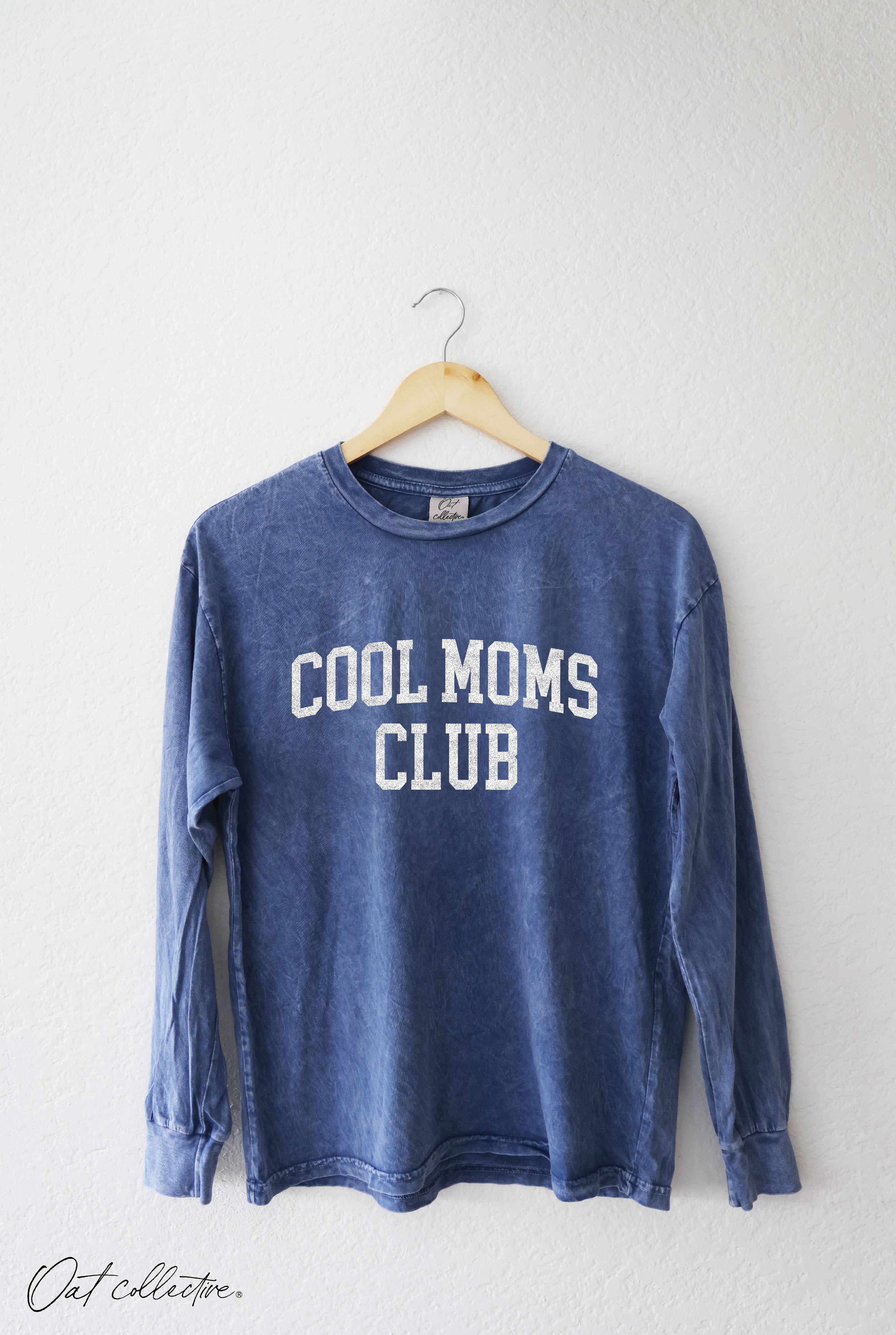 OAT COLLECTIVE - Wholesale Screen Printed T-Shirt - Women's - COOL MOMS CLUB Mineral Washed Long Sleeve Graphic6