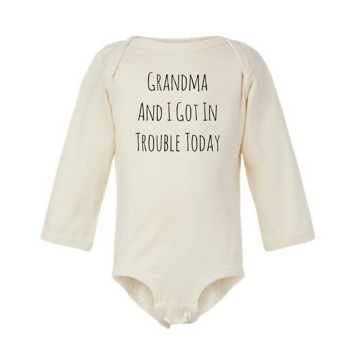 dkhandmade - Wholesale Bodysuit (Non-Footed) - Baby - GRANDMA AND I GOT IN TROUBLE TODAY BABY ONESIE7
