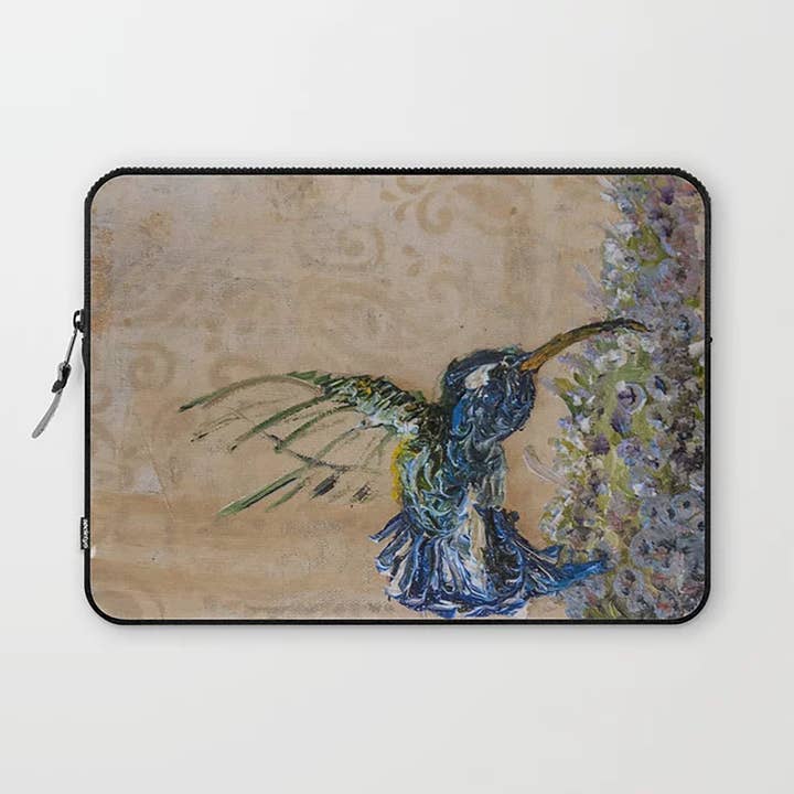 Funda para portátil Hummingbird para venta al por mayor de Fox & Willow Design Studio