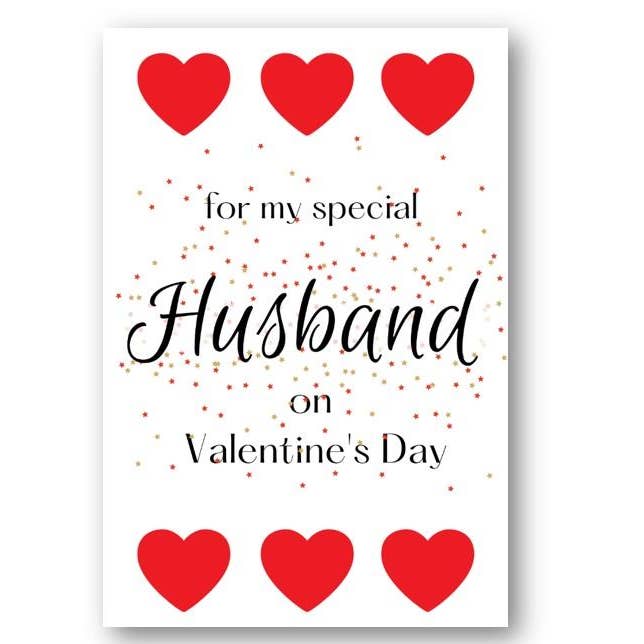 Second Ave Gift Company - Vendita all'ingrosso Biglietti per San Valentino - Biglietto di San Valentino per marito di Second Ave per lui carino romantico biglietto a cuore - Design 2