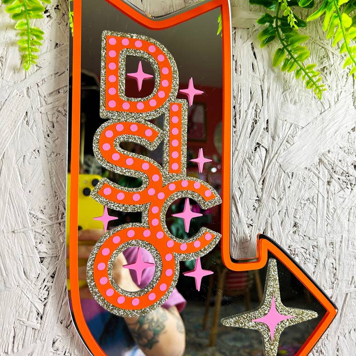 Printed Weird – Engroshandel Vægspejl – DISCO Motel Sign Spejl0