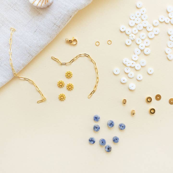 La Petite Épicerie - Wholesale DIY Craft Kit - DIY JEWELRY KIT - My Heishi and Jasper Pearl Necklace2