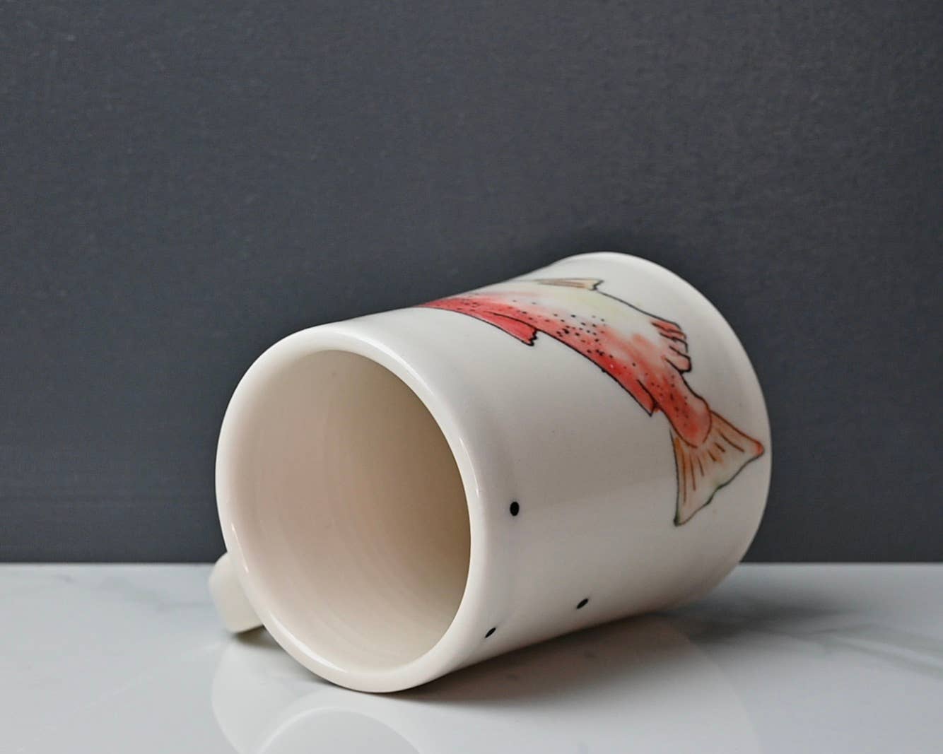 Lucy Nilan Studios - Wholesale Coffee Mug - Pink Salmon3