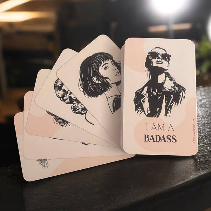 I AM A BADASS Affirmation Cards, 51 Bold Quotes for Women for wholesale by ROUGE BRANDS