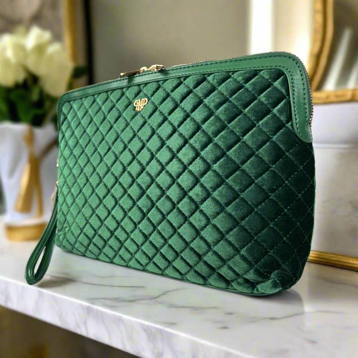 PurseN (new) - Wholesale Makeup/Cosmetic Bag - Litt Makeup Case - Emerald Velvet4
