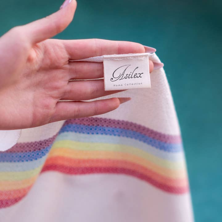 ASILEX HOME COLLECTION - Wholesale Beach towel - TURKISH COTTON TOWEL 🌈 RAINBOW PESHTEMAL10