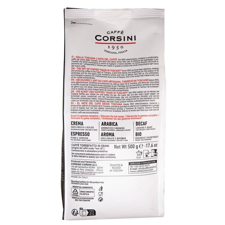 Caffè Corsini - Wholesale Coffee Beans - Organic and Rainforest coffee beans, 500g | New range3
