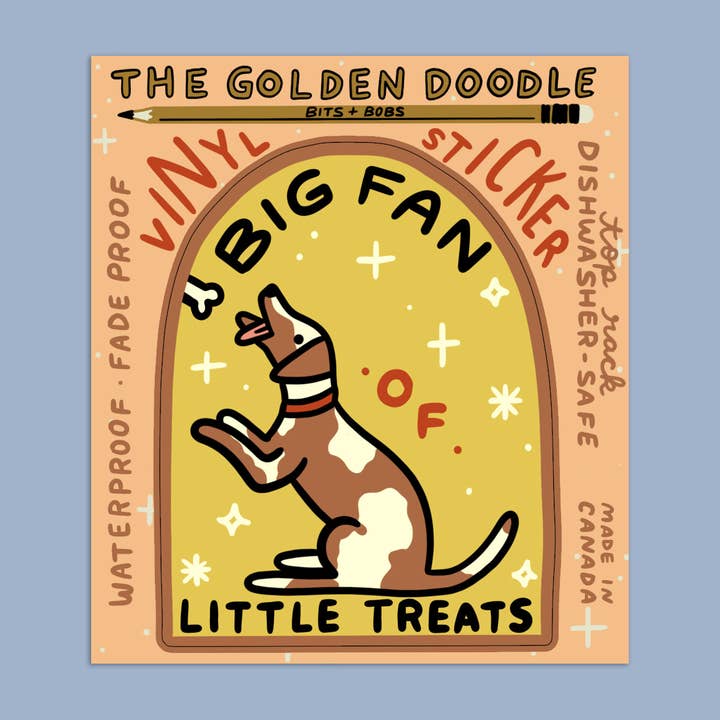 The Golden Doodle - Wholesale Sticker - Kids & Baby - Big Fan of Little Treats - dog waterproof vinyl sticker