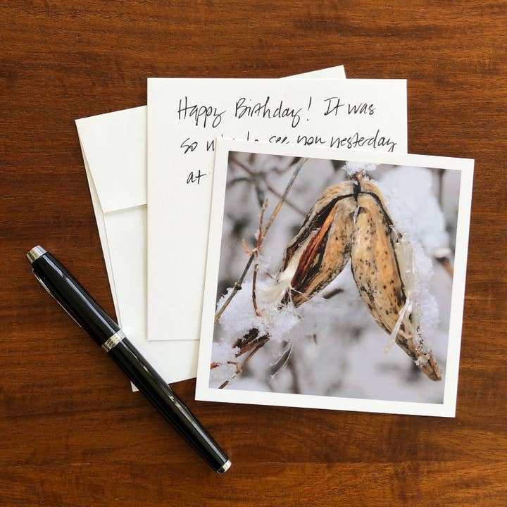 Snowy Pod for wholesale by Whispered Light Greeting Cards