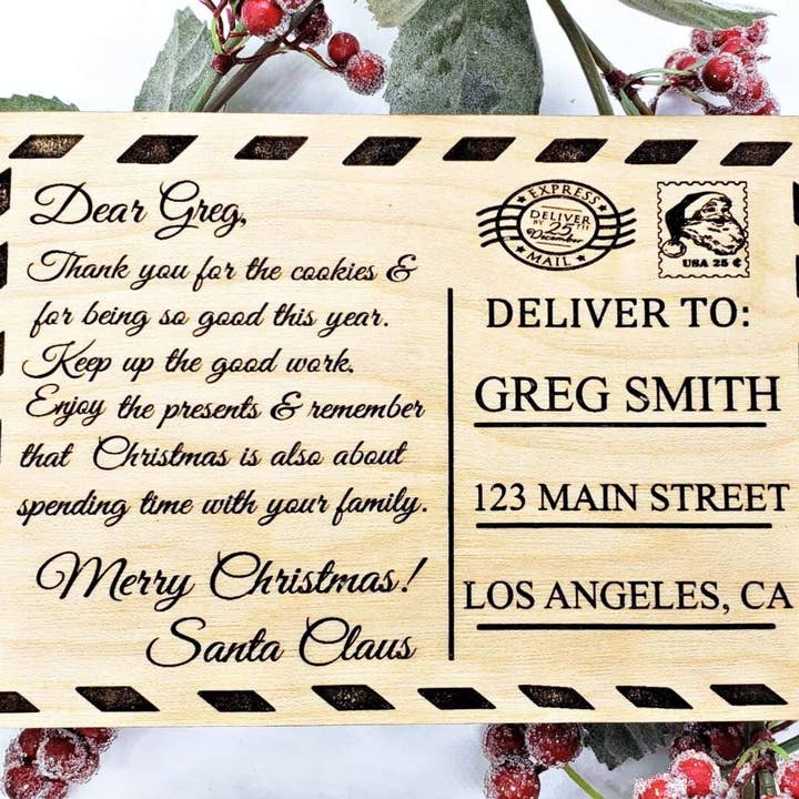 Vykort från jultomten | Present till barn | Santa vykort | Chris för wholesale av Rosie and Vi