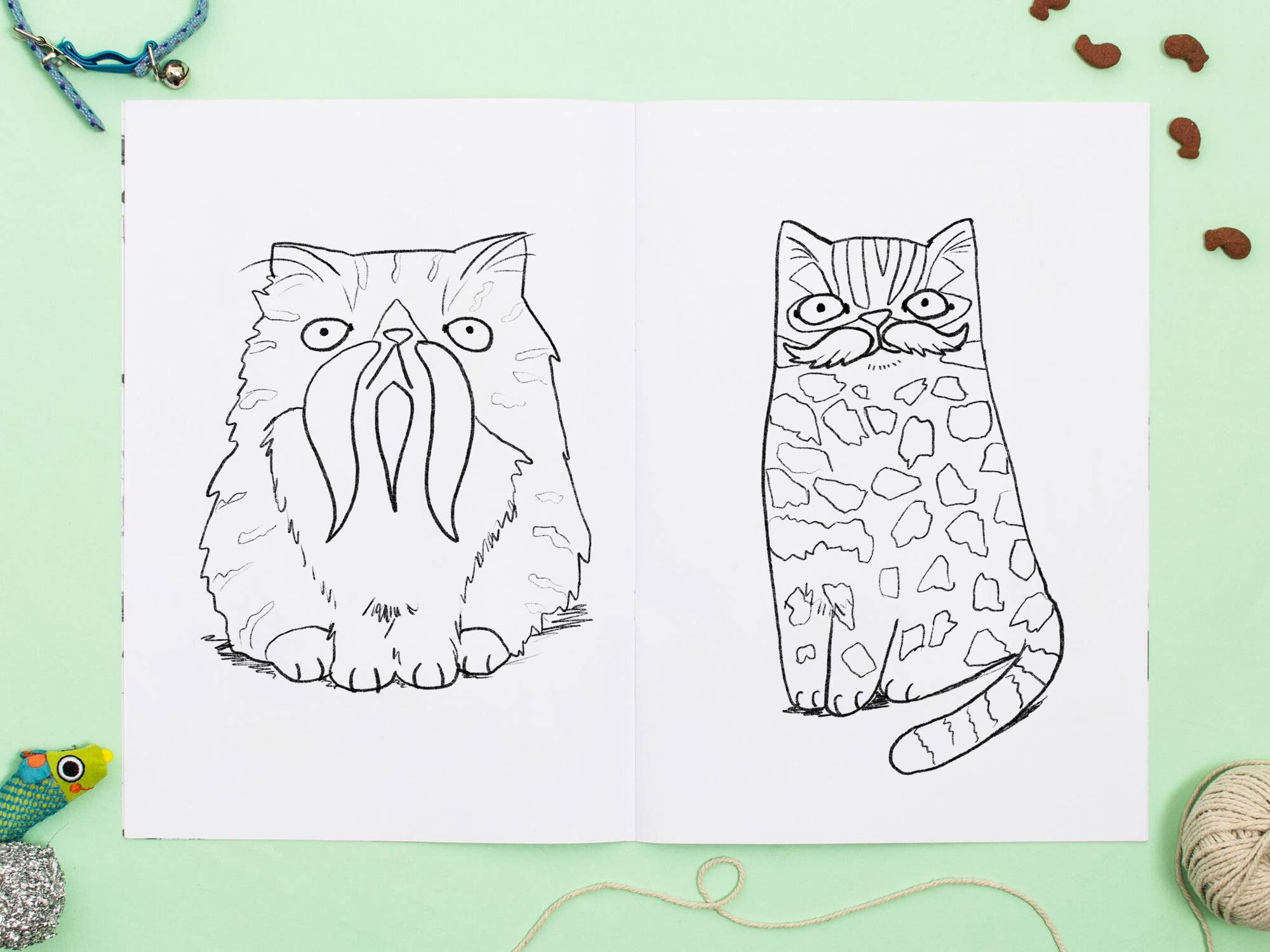 Jo Clark Design - Wholesale Coloring & Activity Book - Kids & Baby - Meowstachio Cats Colouring Book3