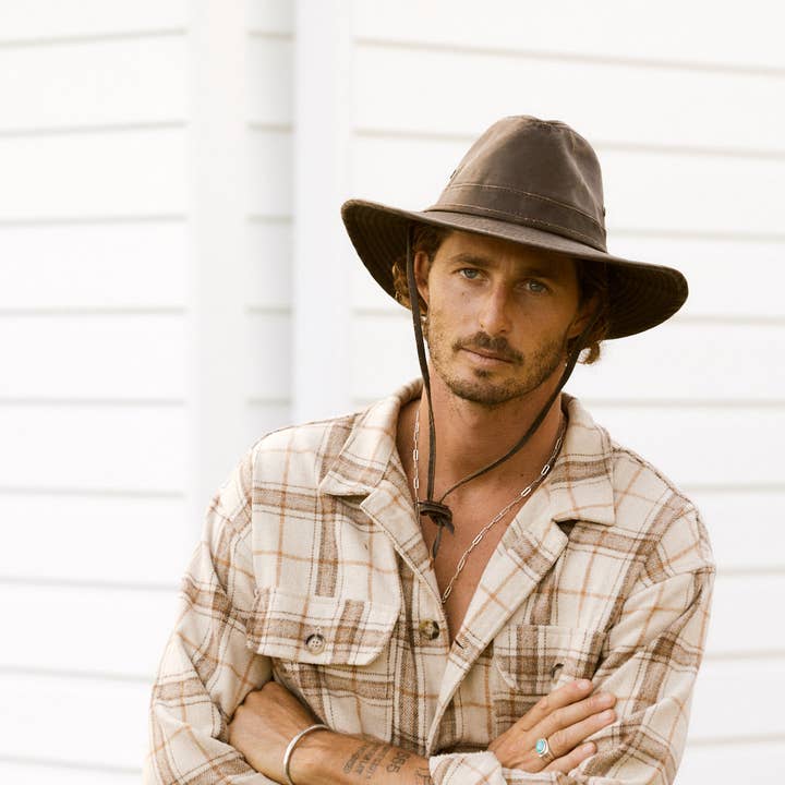 Brown Tracker Outback Waterproof Hat for wholesale on Faire2