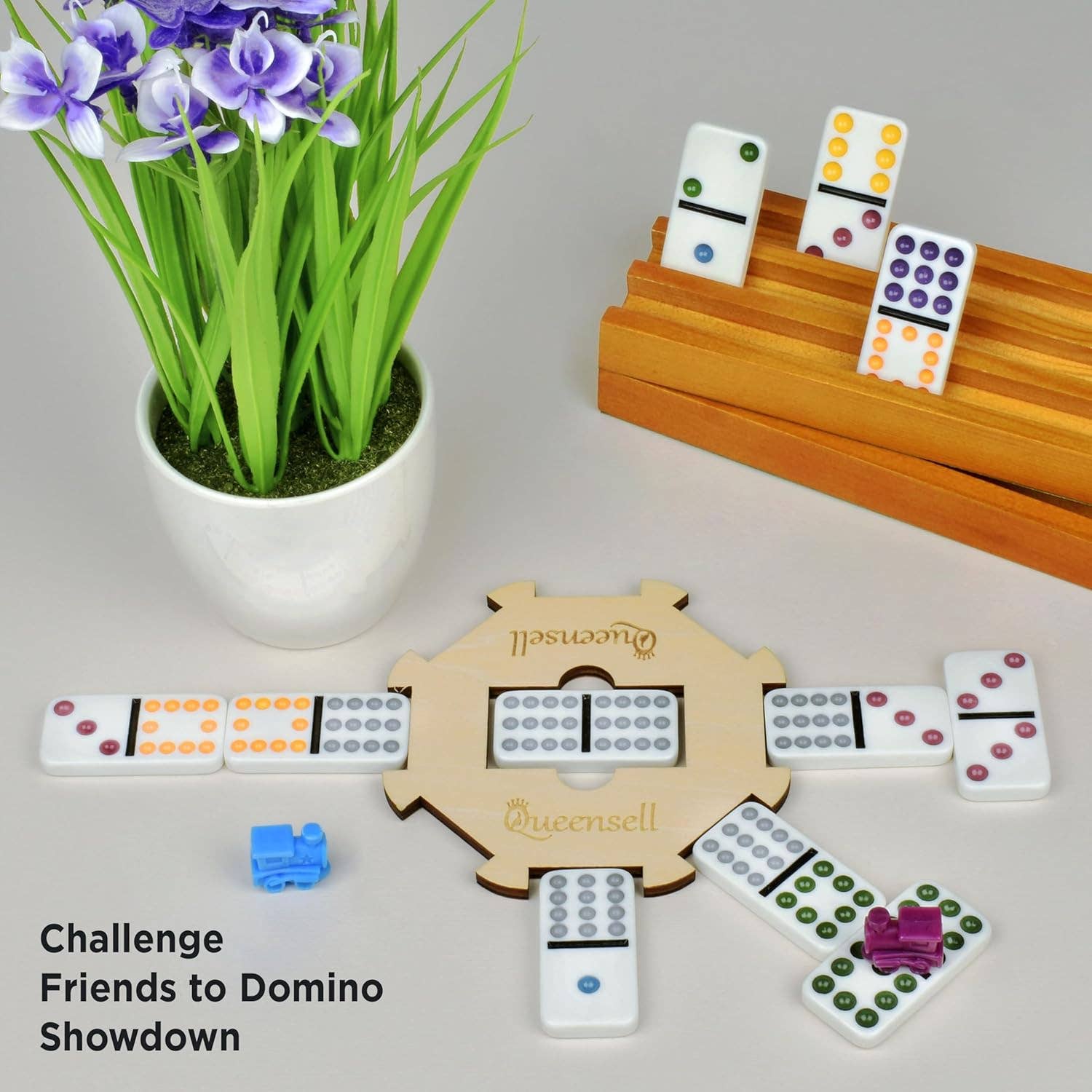 Queensell - Wholesale Board Game - Mexican Train Domino Game4