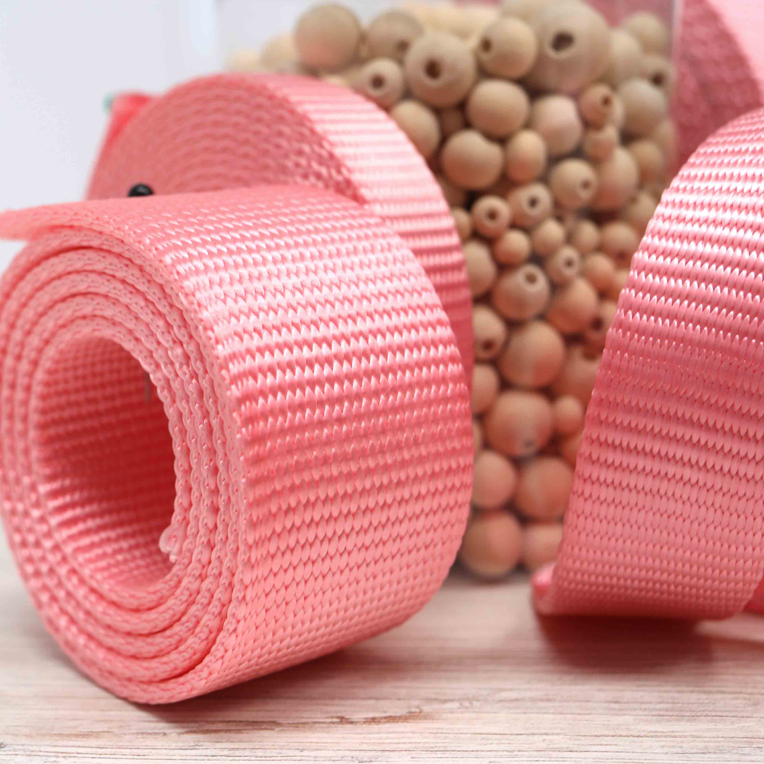Such Good Supply - Wholesale Craft Supplies - Pink Nylon Webbing - Heavy Duty 4 Widths3