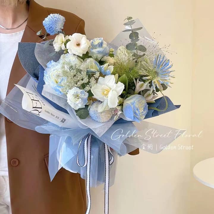 Elegant Design Supply – rolo de papel de embrulho por atacado – Papel Celofane Colorido para Embrulho de Flores (20 unidades/saco)6