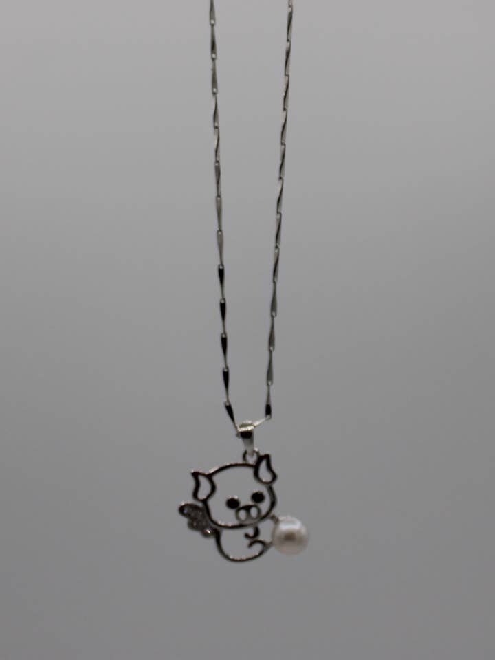Cute Pig Necklace for wholesale by Mirasalondon