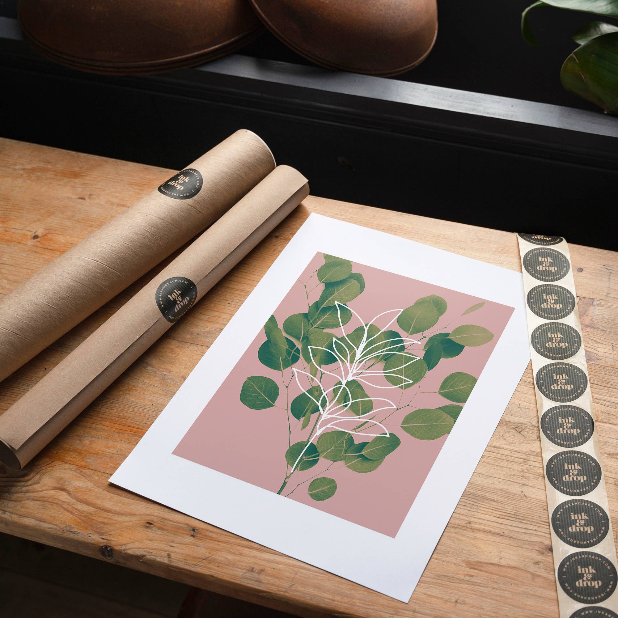 Ink & Drop - Vente Affiche d'art - Eucalyptus Imprimé Minimum6