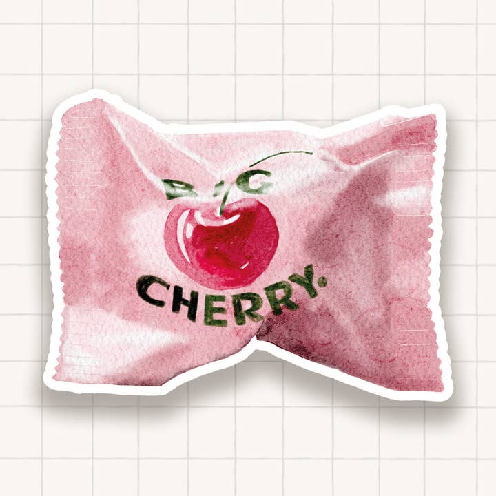 Sticker - cherry bonbon pour la vente par Studioloujashop