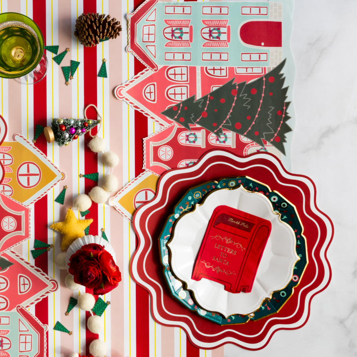 Gatherings by Curated Paperie - Vendita all'ingrosso Tovagliolo monouso - HOL23-CN1-Tovaglioli da Bevanda Lettere a Babbo Natale3