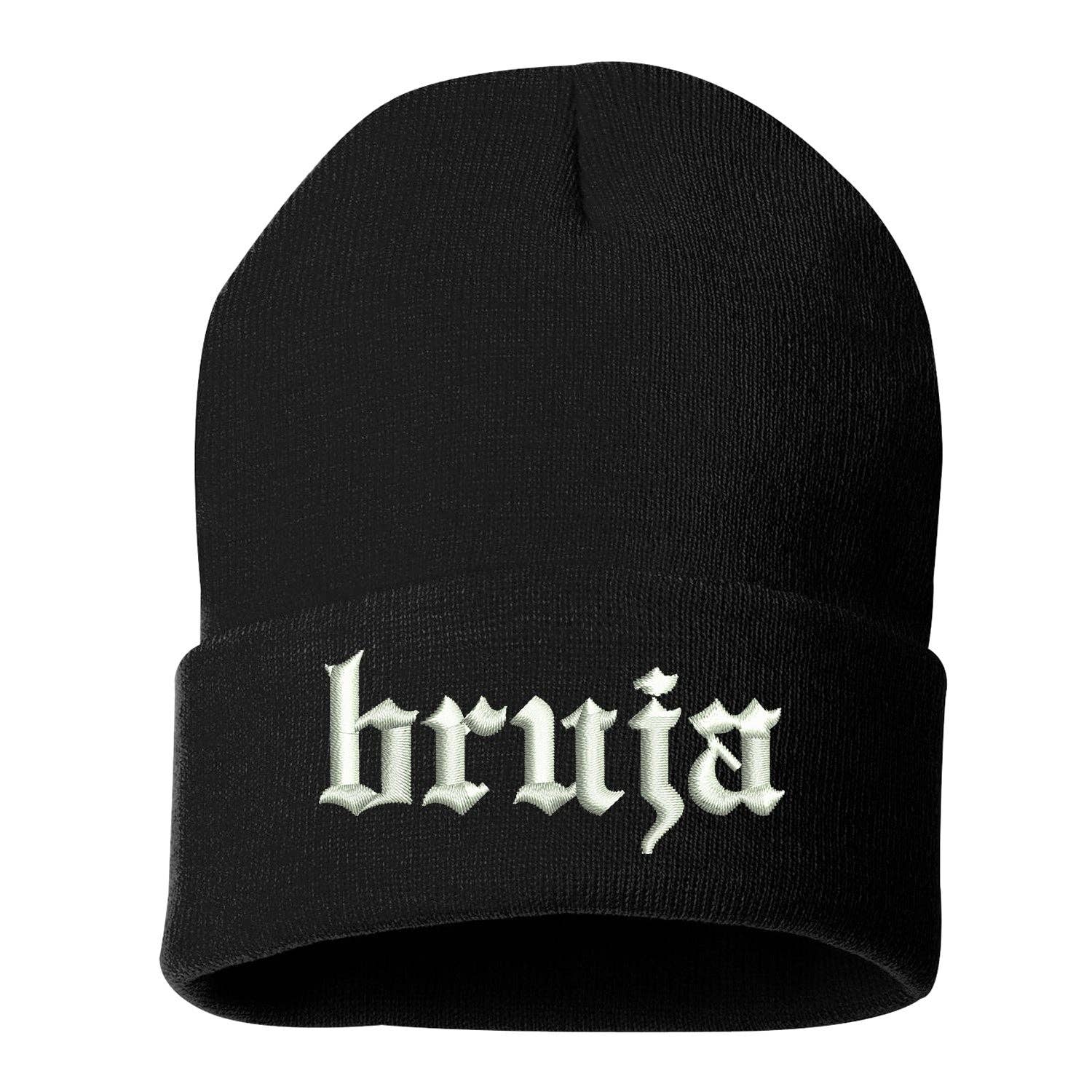 DSY Lifestyle - Wholesale Beanie - Women's - Bruja Embroidered Cuffed Beanie | Witchy Latina Style4