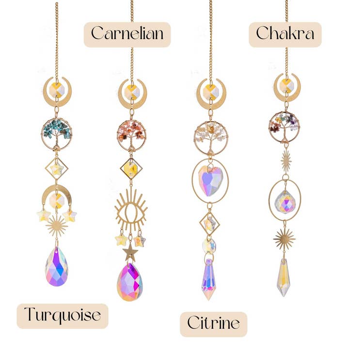LilAryenne | Jewelry & Suncatchers - Vente Attrape-soleil - Attrape-soleil en cristal Tree of Life | Chakra Stones