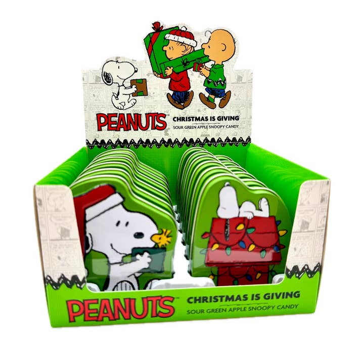 I Got Your Candy - Wholesale Mints - Snoopy Peanuts Christmas is Giving Tin 1.5oz - 12ct