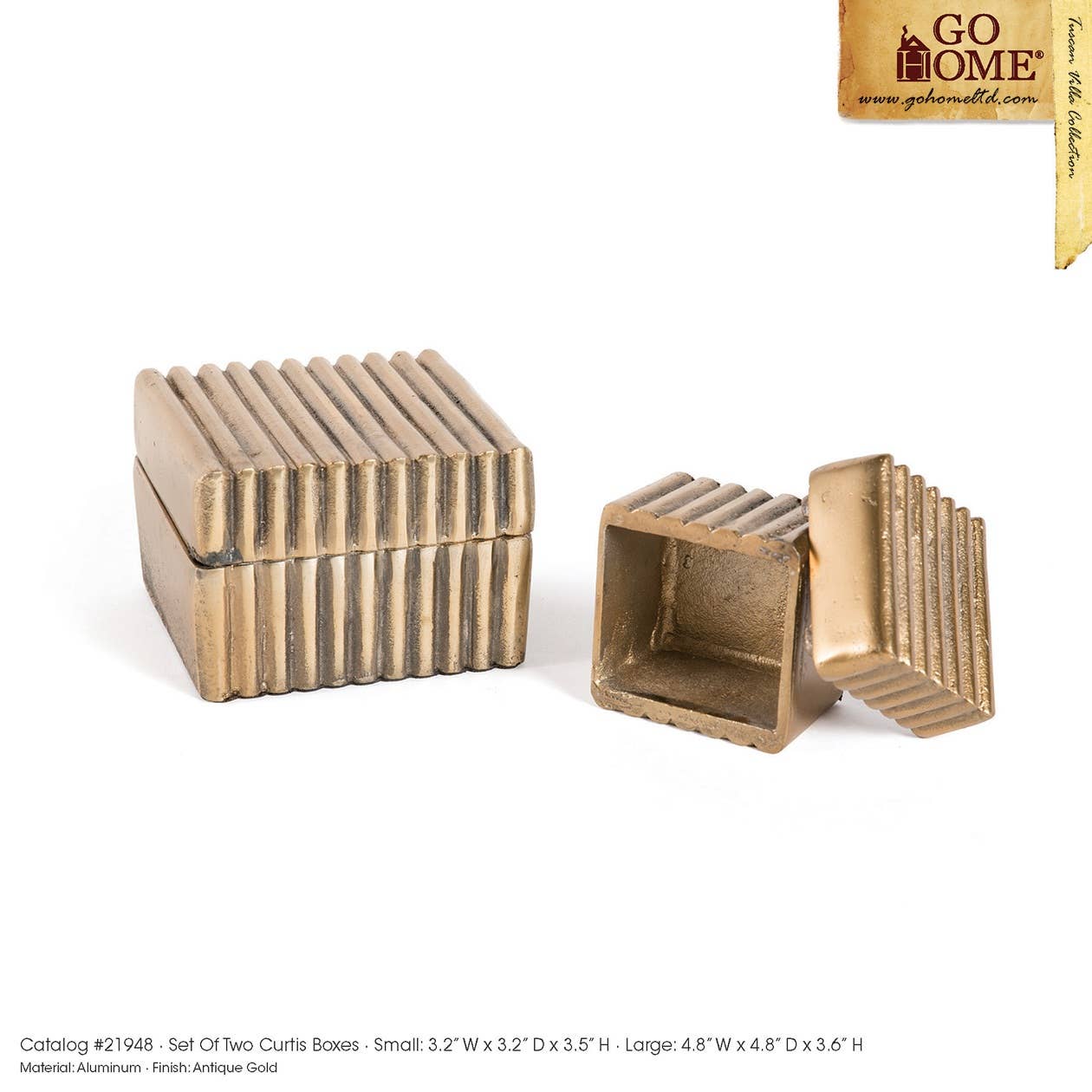 Go Home - Vente Boîtes décoratives - Ensemble de deux boîtes Curtis0