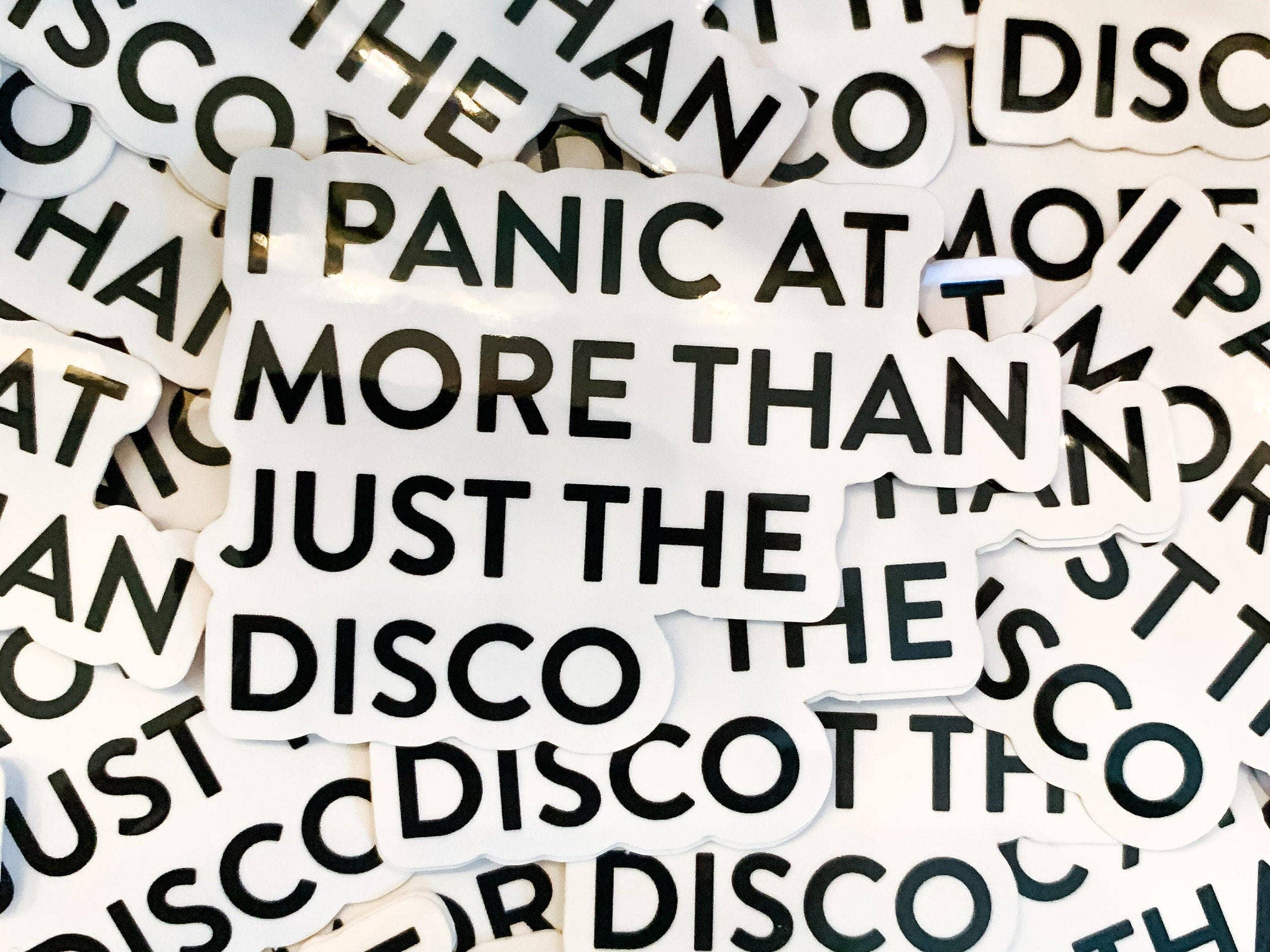 Jollie Ollie Designs - Wholesale Sticker - I Panic At More Than Just The Disco Sticker1