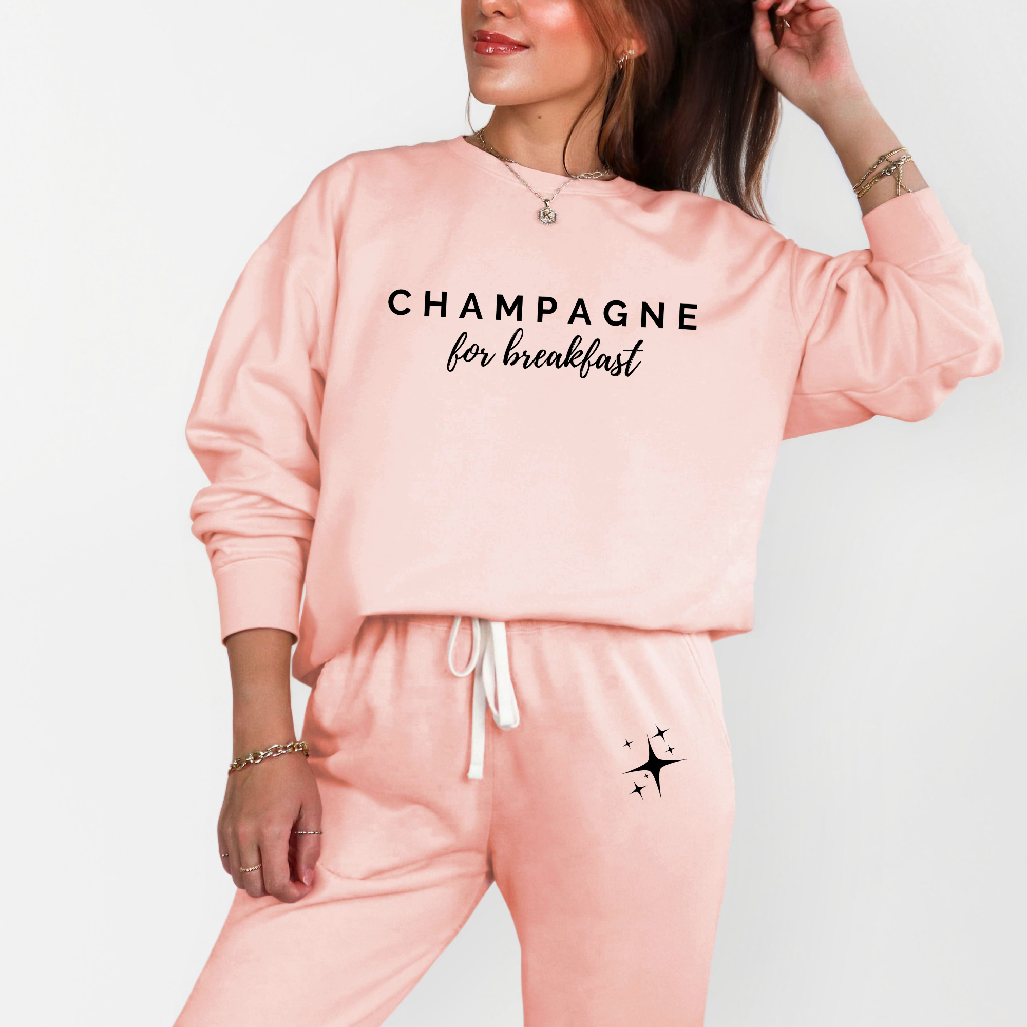 Rustic Radiance - Wholesale Lounge Set - Women's - CHAMPAGNE FOR BREAKFAST SET1