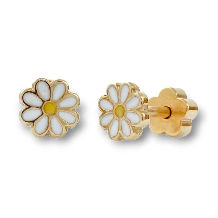 Daisies Tiny Stud Earrings for wholesale by ETHICGOODS