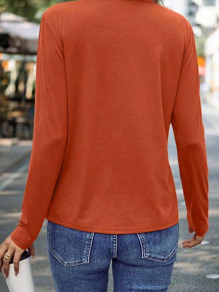 Lovesoft - Wholesale Knit Top - Women's - Asymmetric Seam Detail Solid Color Long Sleeve Top7