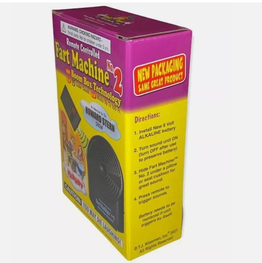NOVELTIES WHOLESALE INC - Venta al por mayor Regalo de broma/detalle - Máquina de Pedos Controlada a Distancia #2 Tecnología Boom Box2
