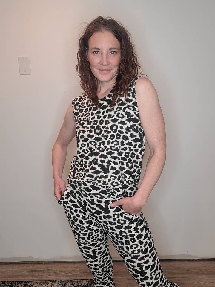 Limonade loungeset - Zwarte luipaardrib voor wholesale door pippa and peach