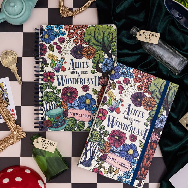 Steel Mill and Co. - Wholesale Notebook - Mini Notebook, Alice in Wonderland - Floral Nonsense