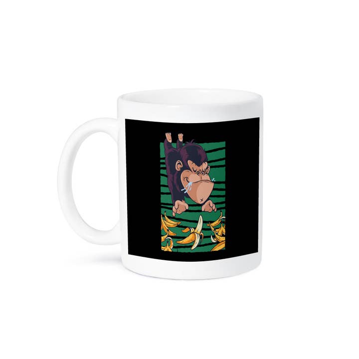 3dRose - Wholesale Coffee Mug - 3dRose, Funny Illustration of Gorilla Ape with Banana Food, Mug8
